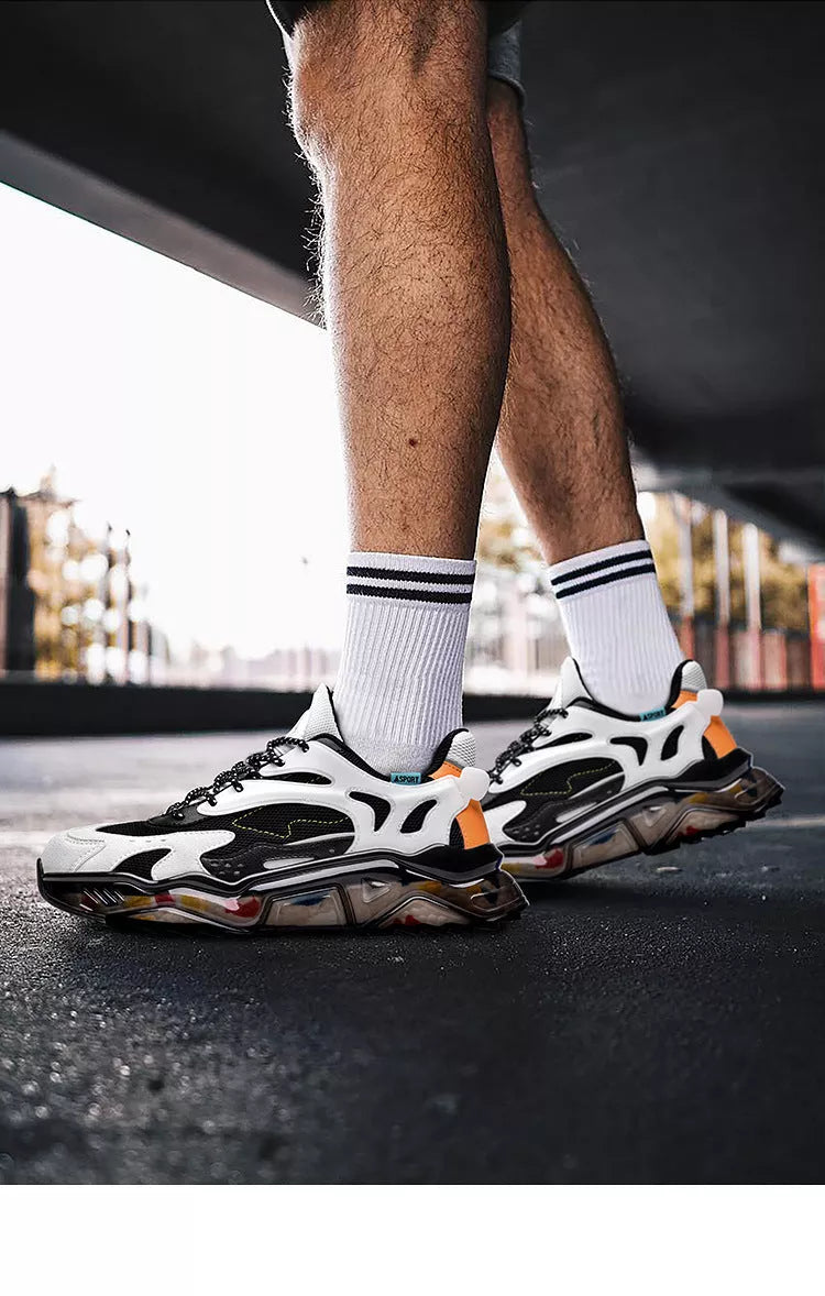 Low cut woven breathable running shoes with popcorn soles in various colors