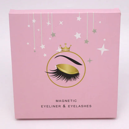 Magnetic eyelashes and eyeliner set with five pairs of false mink lashes in colour 003.