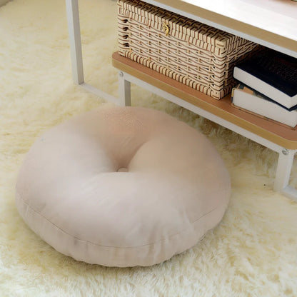 Japanese tatami floor cushion in lake blue with removable washable cover for meditation seating