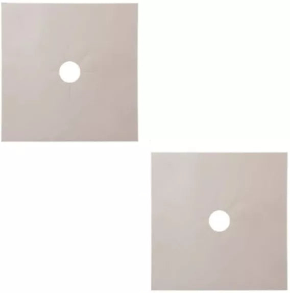 Gas Stove Protective Pad in black, silver, or beige, 27x27cm, high-temperature resistant