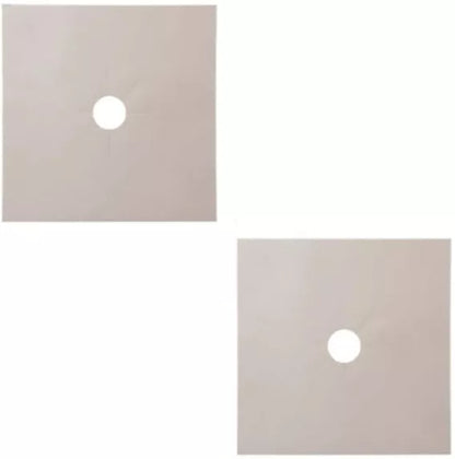 Gas Stove Protective Pad in black, silver, or beige, 27x27cm, high-temperature resistant