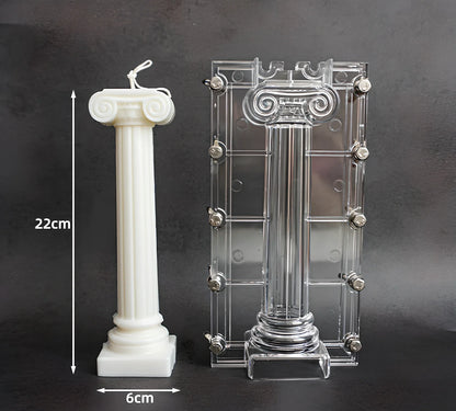 Semi-transparent acrylic candle mould showing temperature resistance from -40°C to 220°C with six style options