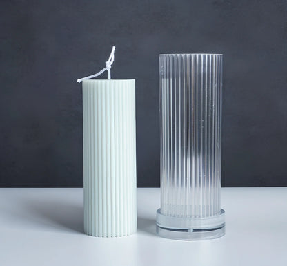 Semi-transparent acrylic candle mould showing temperature resistance from -40°C to 220°C with six style options