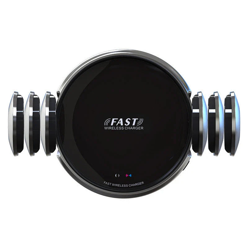 Magnetic car phone holder with wireless charging for secure, hands-free smartphone use while driving