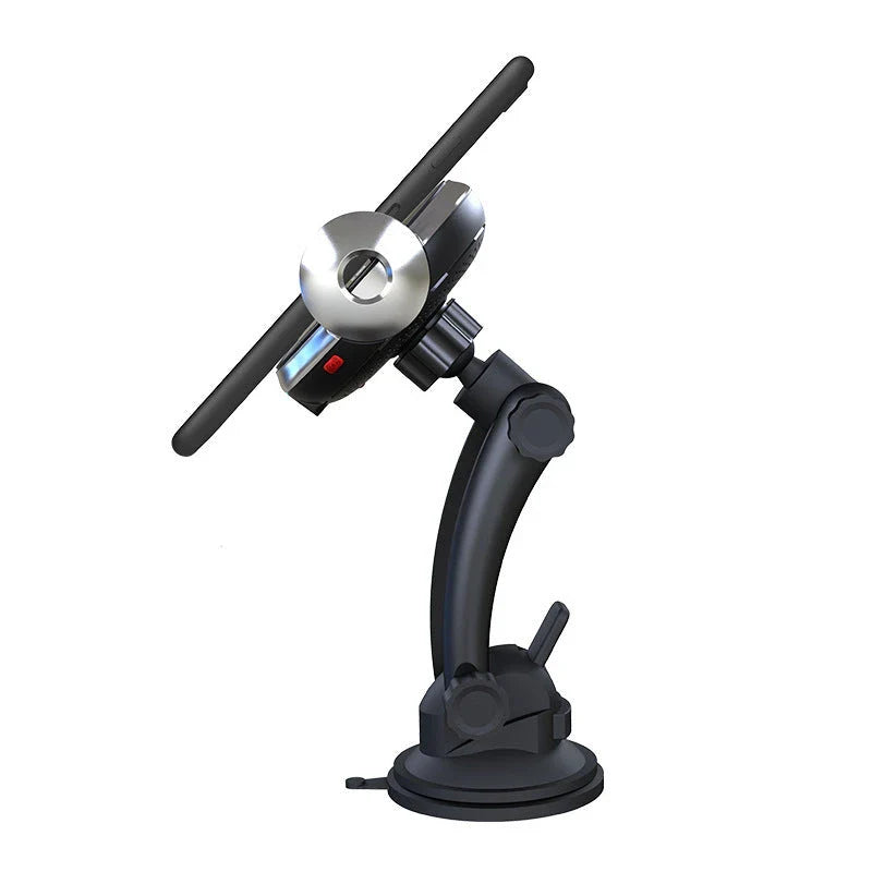 Magnetic car phone holder with wireless charging for secure, hands-free smartphone use while driving