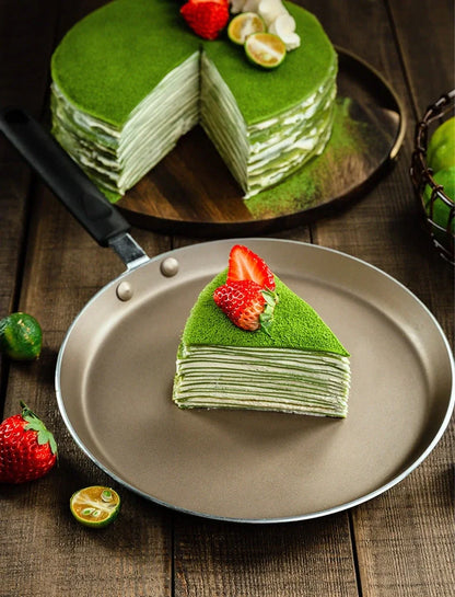 French Baker Melaleuca aluminium alloy pancake pan with non-stick coating and compound bottom