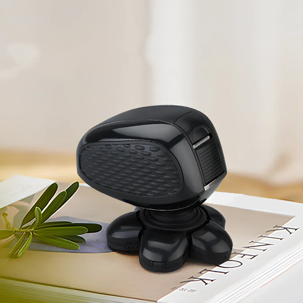 Men's rechargeable electric shaver with USB charging cable and waterproof design