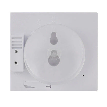 Waterproof bathroom wall clock with temperature and humidity display, modern design for bathroom decor