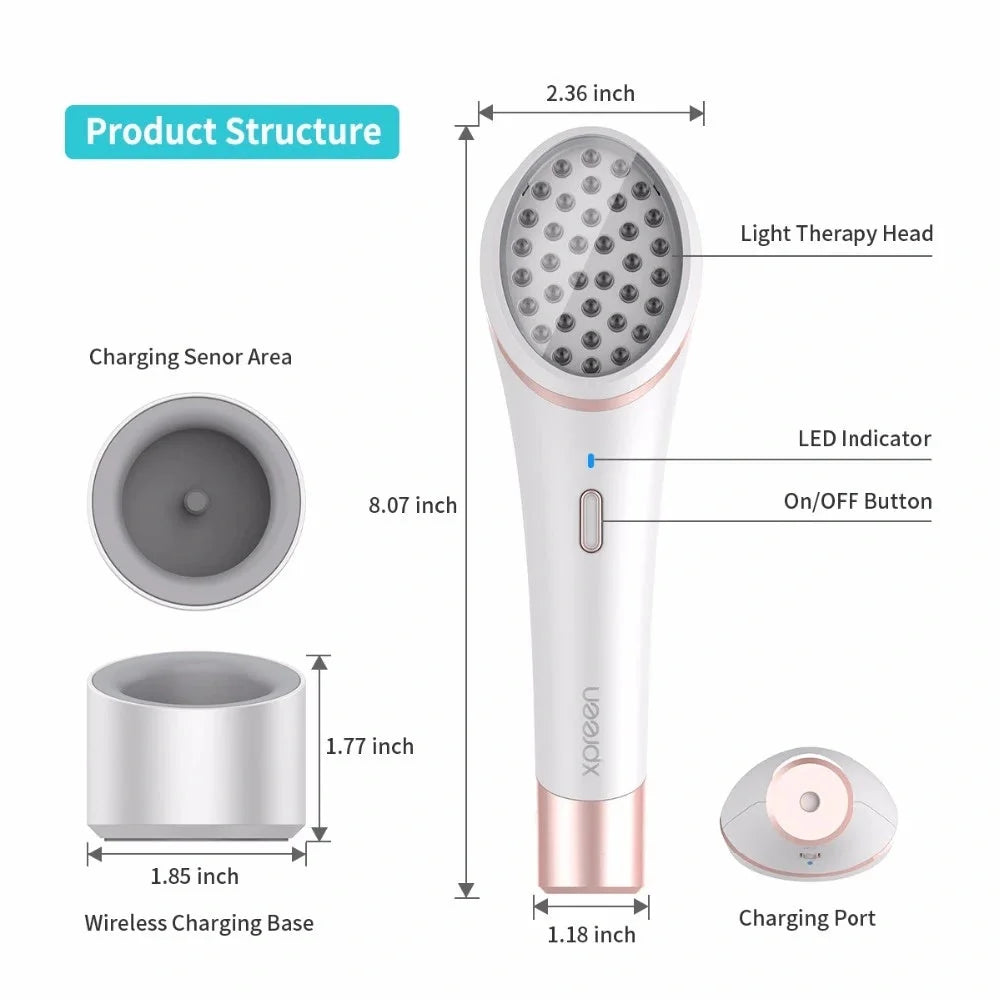Xpreen Wireless Acne Light Therapy Device with blue and red light for clear skin