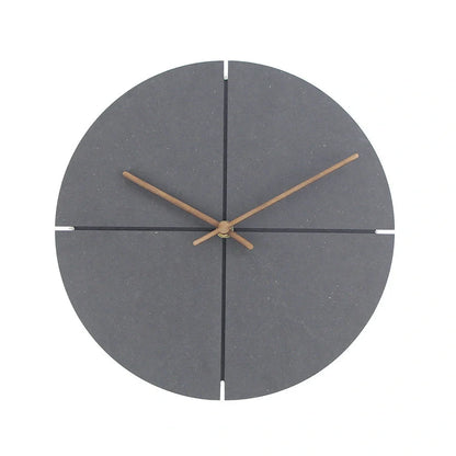 Wooden wall clock with quartz movement measuring 60cm wide in black finish