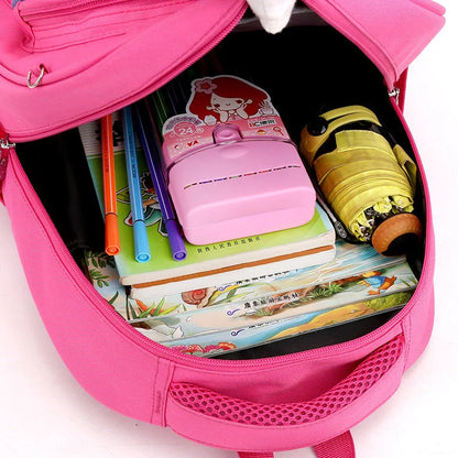 Blue Korean-style school backpack with computer pocket and waterproof Oxford cloth for primary school children