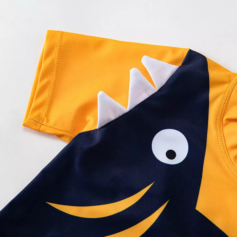 Big mouth fish split boys' quick-drying swimwear for beach and pool