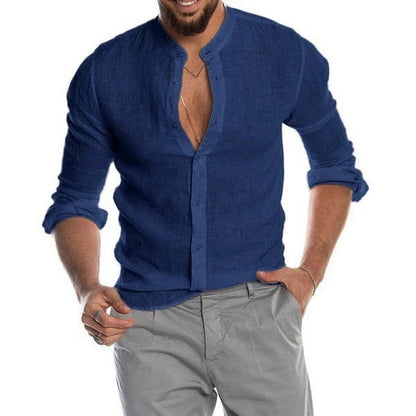 Stylish and comfortable men's linen shirt in a variety of classic colors and sizes