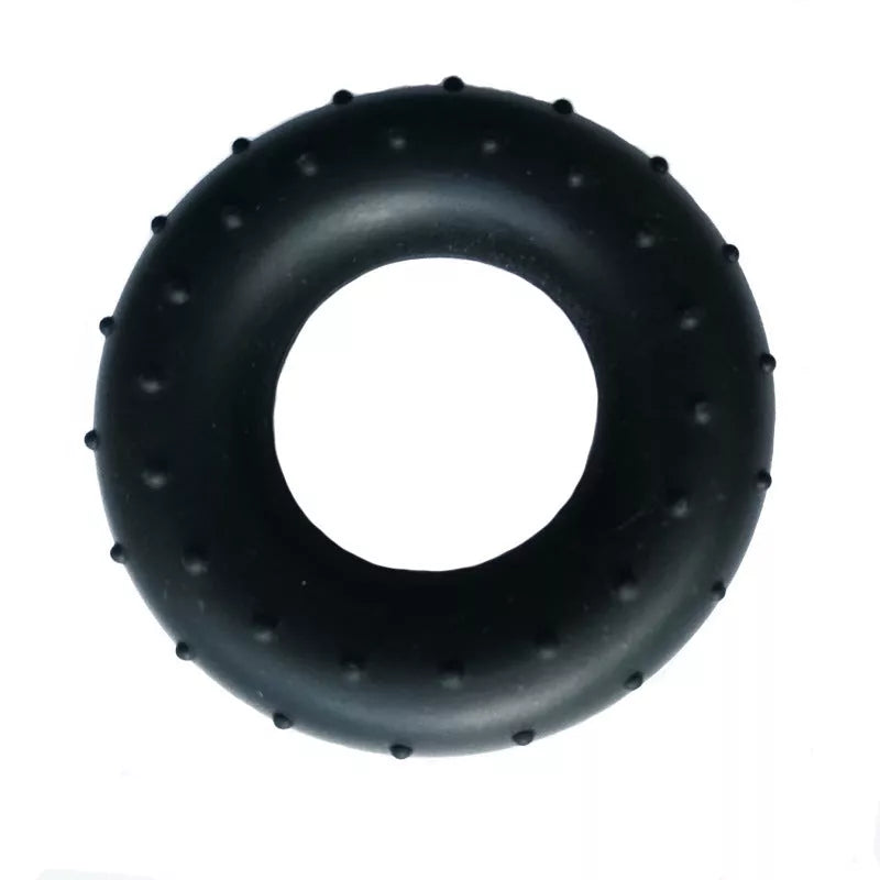 Silicone Bump Grip Ring for exercise and fitness, available in black, blue, orange, and green