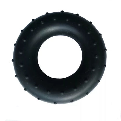 Silicone Bump Grip Ring for exercise and fitness, available in black, blue, orange, and green