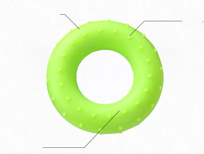 Silicone Bump Grip Ring for exercise and fitness, available in black, blue, orange, and green