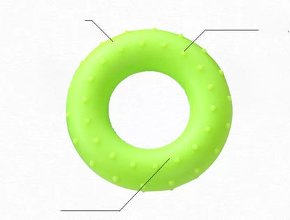 Silicone Bump Grip Ring for exercise and fitness, available in black, blue, orange, and green