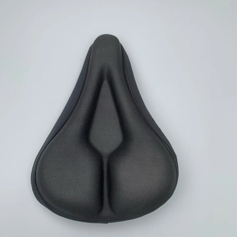 Bicycle cushion cover measuring 28cm by 18cm in red, blue, or black with non-slip fabric