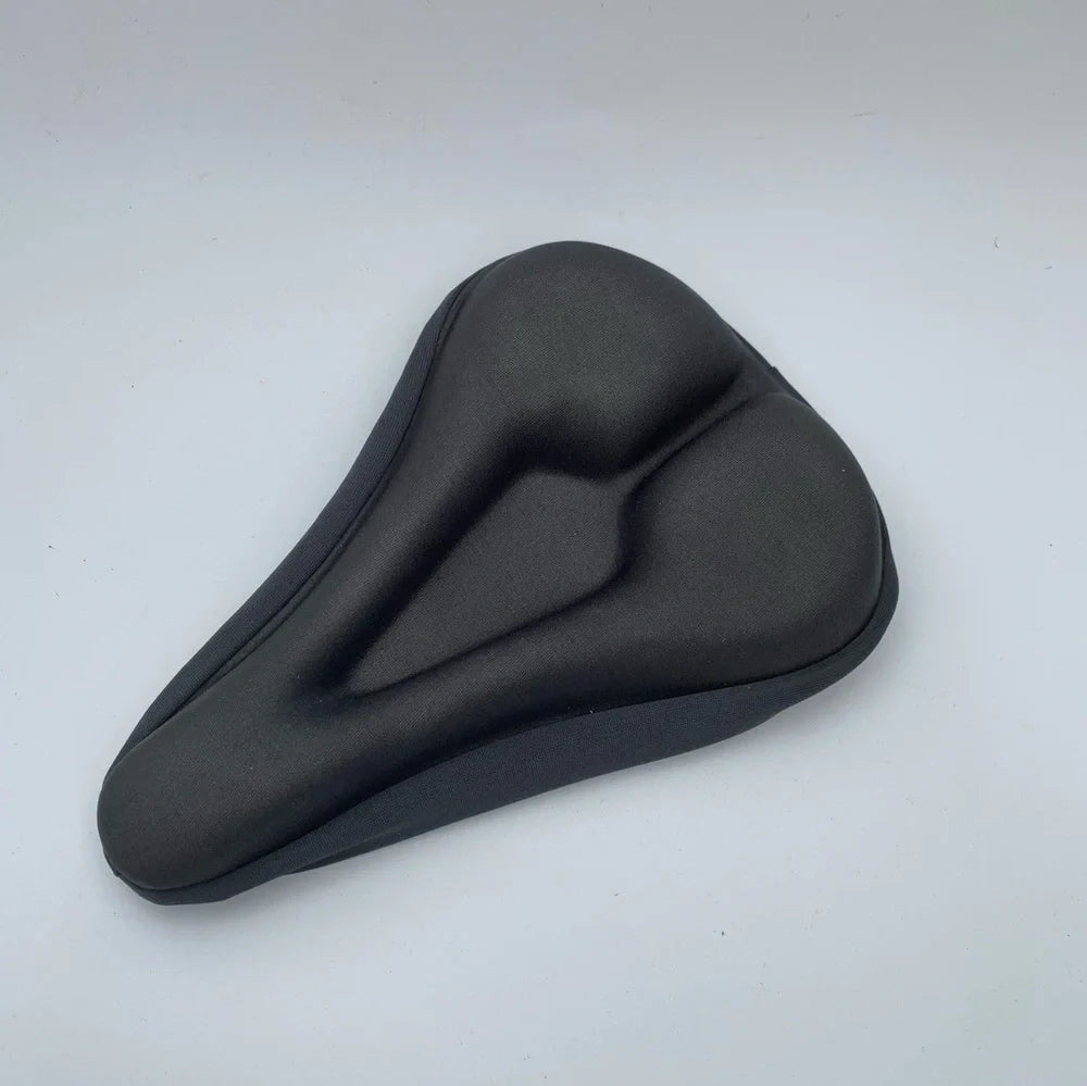 Bicycle cushion cover measuring 28cm by 18cm in red, blue, or black with non-slip fabric