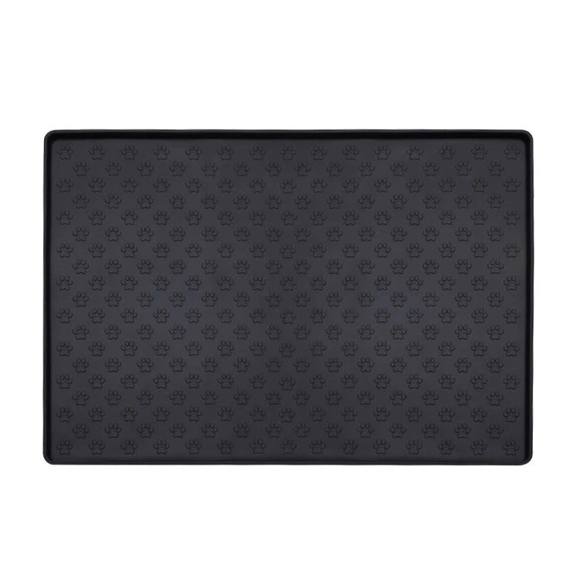 Waterproof silicone pet mat for dogs and cats, easy to clean and durable.