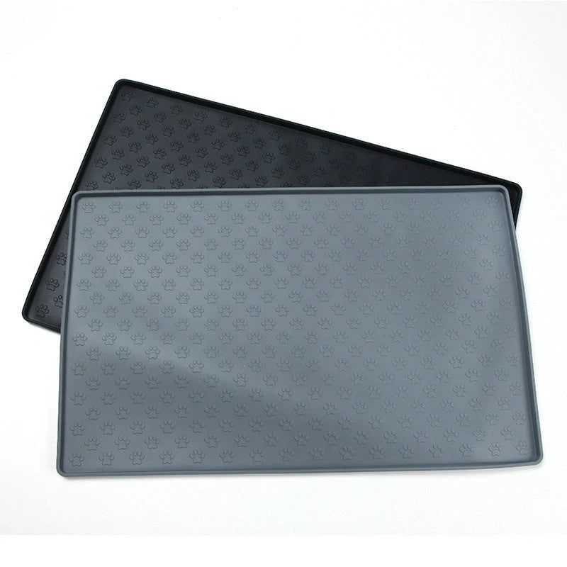 Waterproof silicone pet mat for dogs and cats, easy to clean and durable.