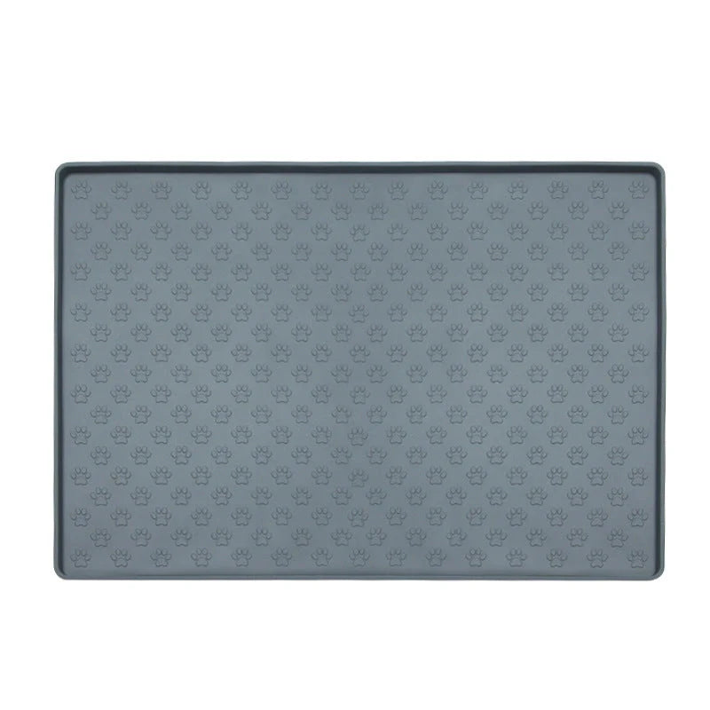 Waterproof silicone pet mat for dogs and cats, easy to clean and durable.