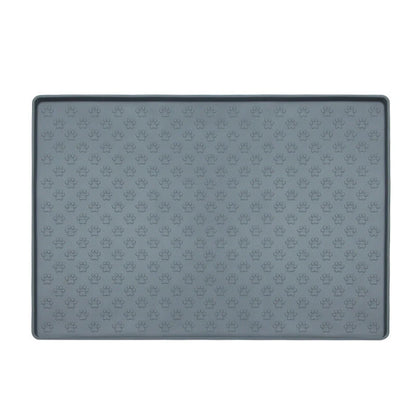 Waterproof silicone pet mat for dogs and cats, easy to clean and durable.