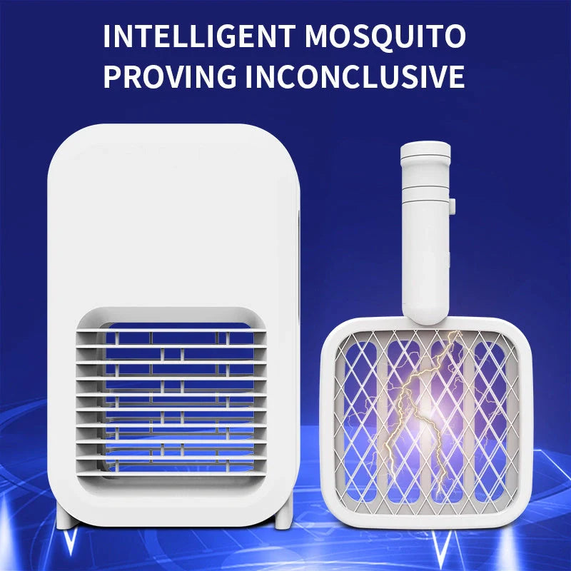 2-in-1 LED mosquito killer lamp and racket with USB charging