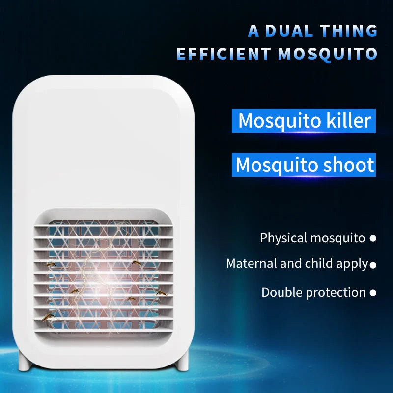 2-in-1 LED mosquito killer lamp and racket with USB charging