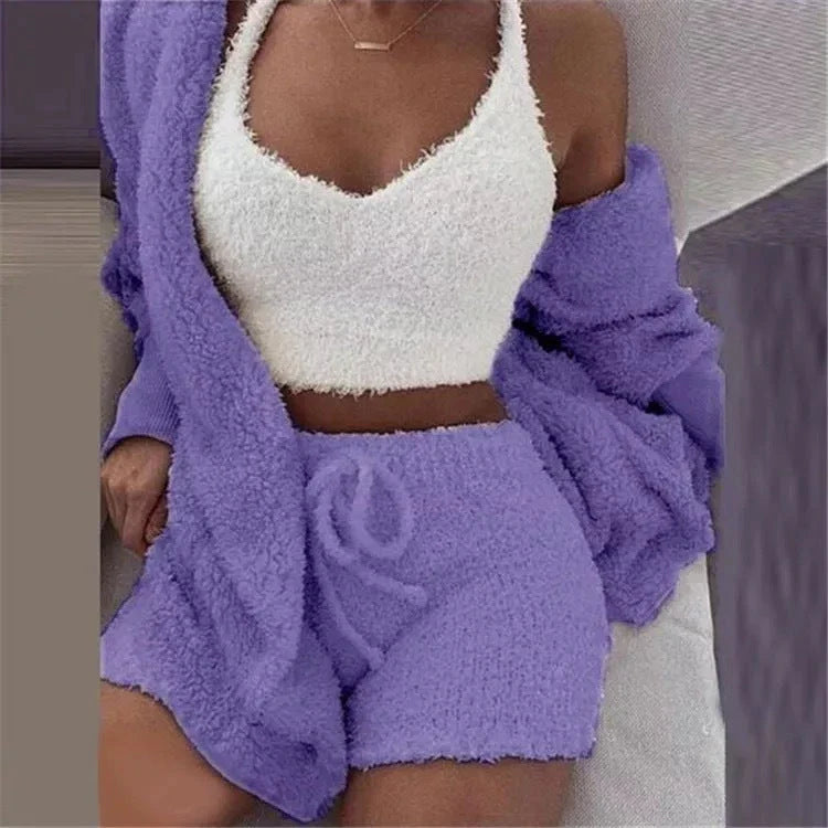 Cozy and stylish flannel pajama set in various colors including red, white, blue, grey, and more.