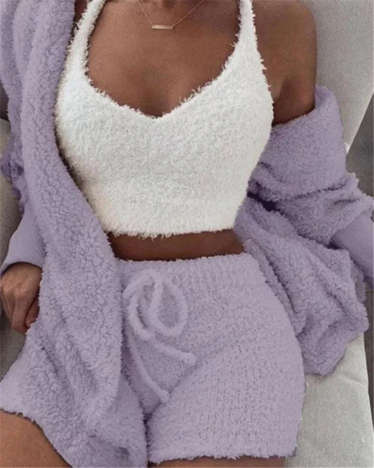 Cozy and stylish flannel pajama set in various colors including red, white, blue, grey, and more.