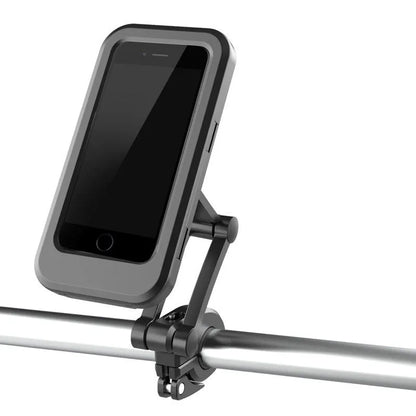 Black waterproof adjustable bicycle motorcycle phone holder mount with magnetic suction for 4-6.7 inch smartphones
