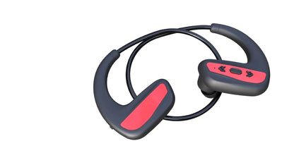 Suomijia black waterproof swimming headset with Bluetooth and MP3 player for aquatic sports