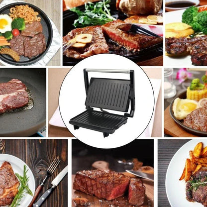 Compact nonstick electric grill with adjustable temperature control for delicious, smokeless home-cooked meals