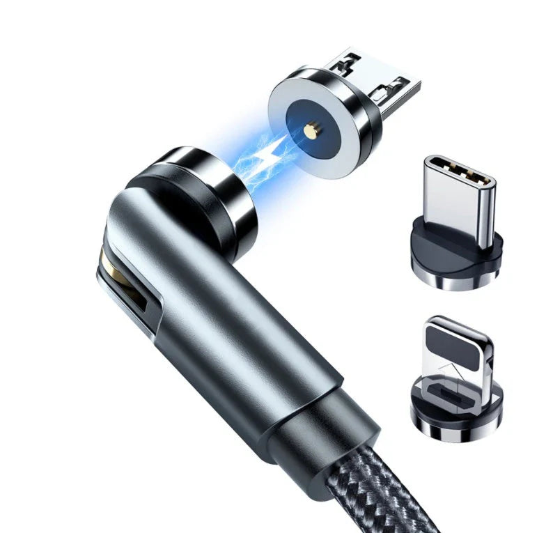 Magnetic USB Type C Charging Cable with 360-degree Rotation and Fast Charging Capabilities