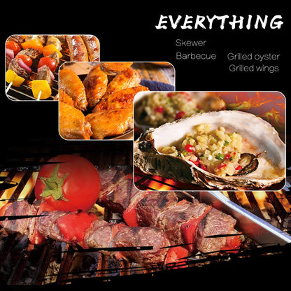 Portable stainless steel BBQ grill with foldable design for easy camping and picnic use