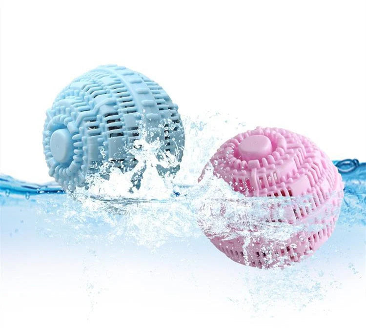 Laundry Ball Decontamination Anti-Winding Artifact in blue, pink, white, and green