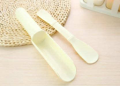 White plastic meatball maker tool showing 20cm diameter and 2.5cm meatball mould