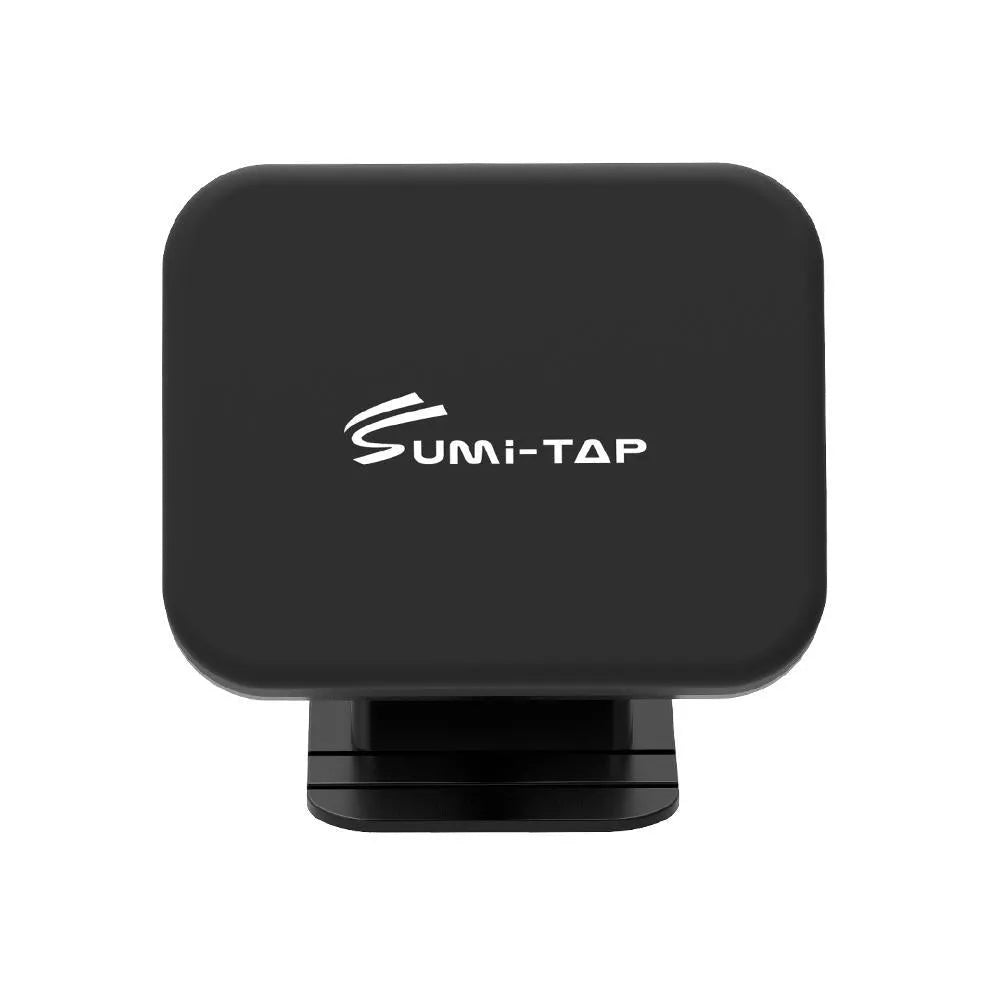 Magnetic car phone holder with nylon base and silicone surface, available in black, blue, or grey.