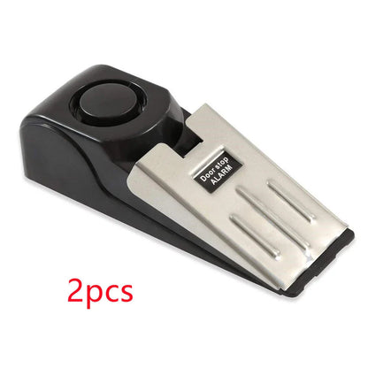 Intelligent electronic door stopper alarm system with ABS plastic construction and 150dB siren for home, hotel, and business security