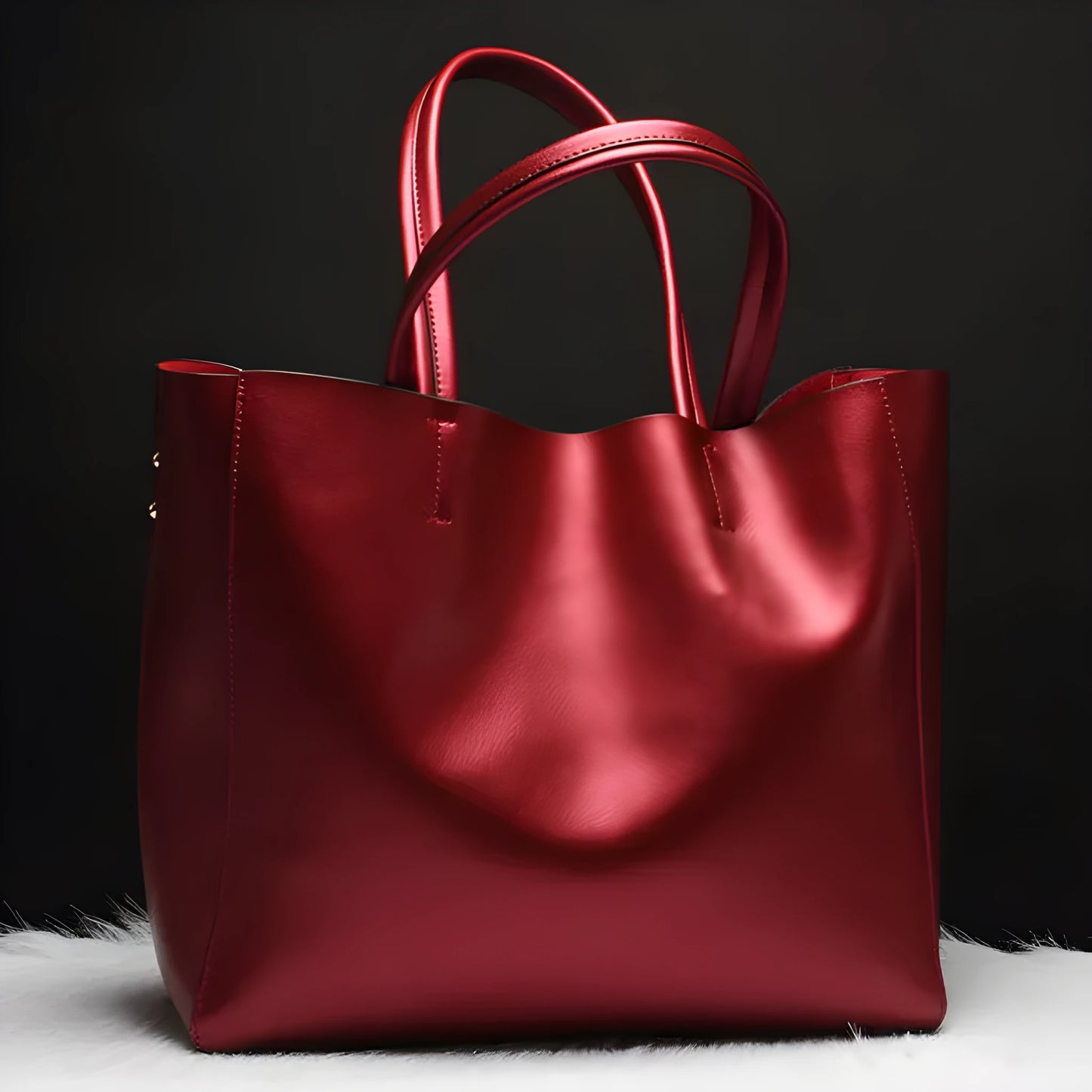 Women's cowhide leather shoulder bag with removable straps in choice of five colours.