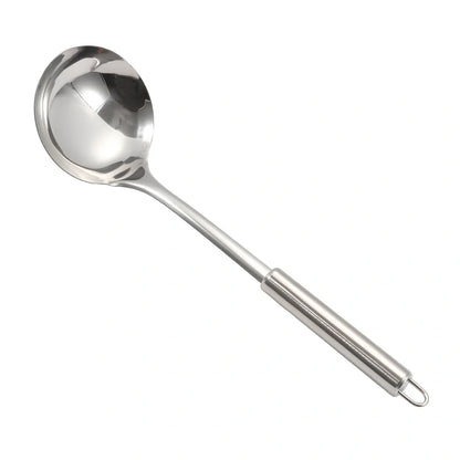 Thickened stainless steel kitchen utensils with mirror-polished finish measuring 27cm in length