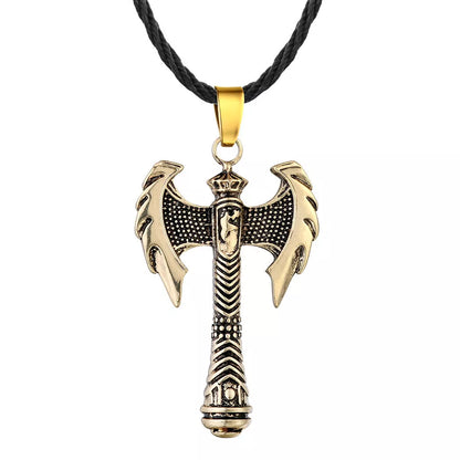 Ancient Greek Viking Axe Necklace in ancient silver or bronze with adjustable chain