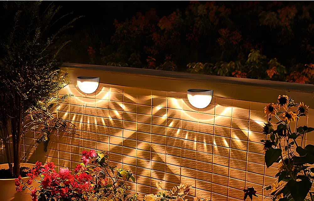 Water drop design solar wall lamp for outdoor garden installation with automatic light sensor