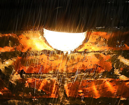 Water drop design solar wall lamp for outdoor garden installation with automatic light sensor