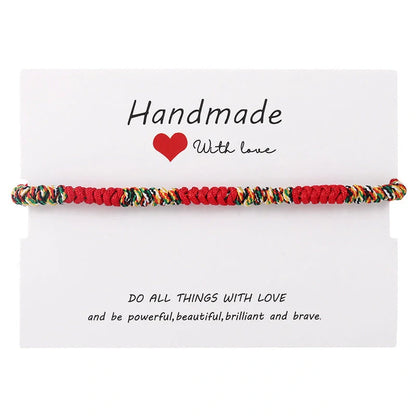 Stylish 7-Knot Evil Eye Bracelet Set - 6 Pack with Adjustable Braided Ropes and Alloy Accents