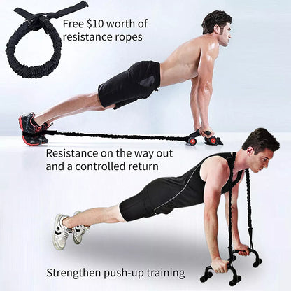 Push-Up Bracket Rebound Pull Rope for core strengthening workouts