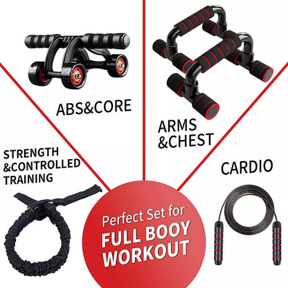 Push-Up Bracket Rebound Pull Rope for core strengthening workouts