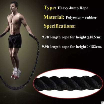 25mm Fitness Heavy Jump Rope for Crossfit and Weighted Training