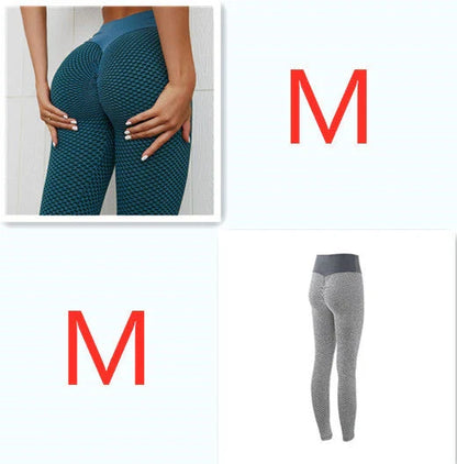 Premium seamless plaid yoga leggings for women in a variety of vibrant colors and sizes